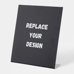 Signe De Table Conception simple noire personnalisée Ajouter une