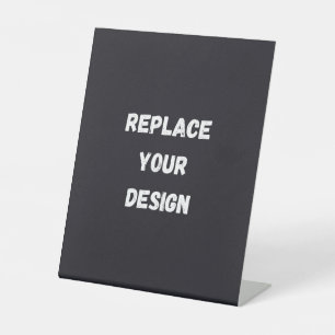 Signe De Table Conception simple noire personnalisée Ajouter une