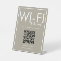 Connexion Wi-Fi Beige QR Code moderne