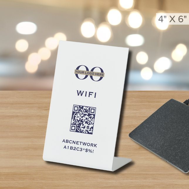Signe De Table Connexion Wi-Fi Logo personnalisé Code QR (Créateur téléchargé)