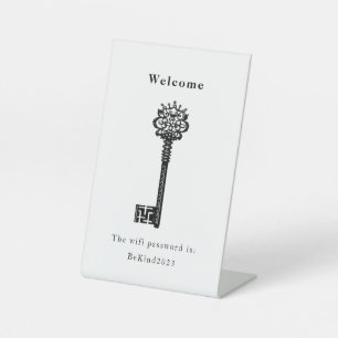 Signe De Table Connexion Wi-Fi Mot de passe Vintage