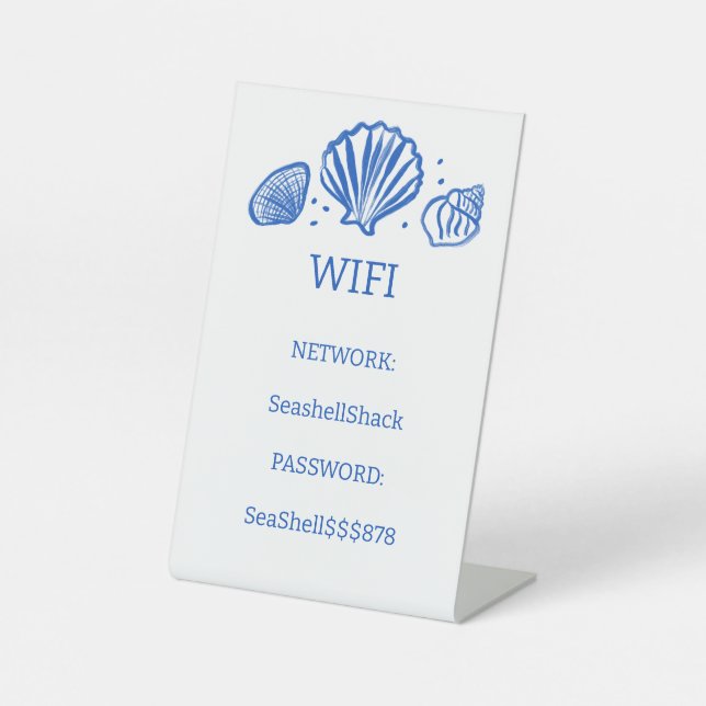 Signe De Table Connexion WIFI Location de vacances coquillages de (Recto)