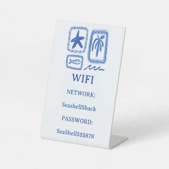 Signe De Table Connexion WIFI Location de vacances côtière person (Recto)