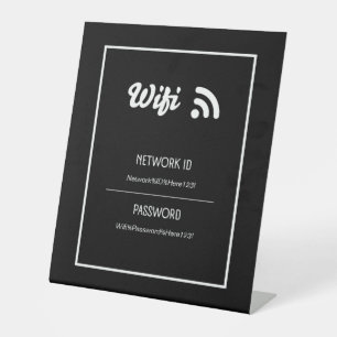 Signe De Table Connexion Wifi pour affaires ou AirBnB