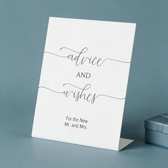 Signe De Table Conseil et souhaits minimaux simples du Mariage de (Créateur téléchargé)