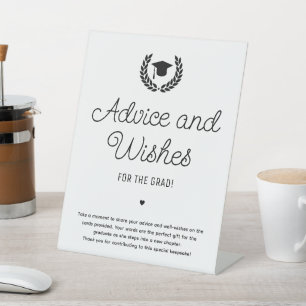 Signe De Table Conseils et souhaits pour un diplôme simple et per