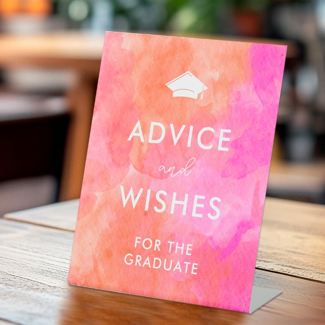 Signe De Table Conseils et Whiss de Casquette de grade rose orang (Créateur téléchargé)