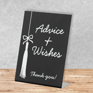 Signe De Table Conseils & Vœux Nœud Coquette Noir Tassel