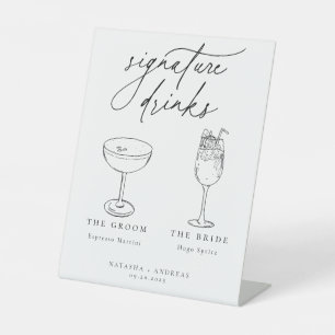 Signe De Table Contemporain Chic Minimaliste Signature Boissons
