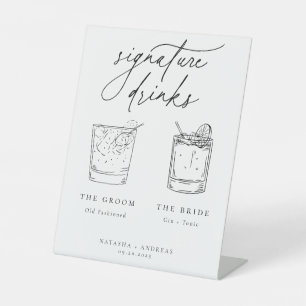 Signe De Table Contemporain Chic Minimaliste Signature Boissons