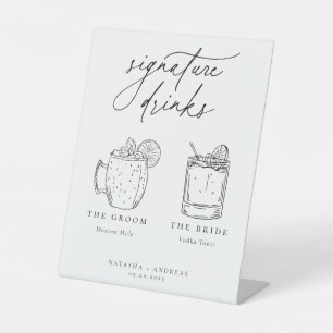 Signe De Table Contemporain Chic Minimaliste Signature Boissons