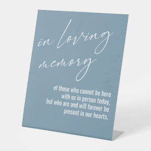 Signe De Table Contemporain, Simple En Souvenir Dusty Blue