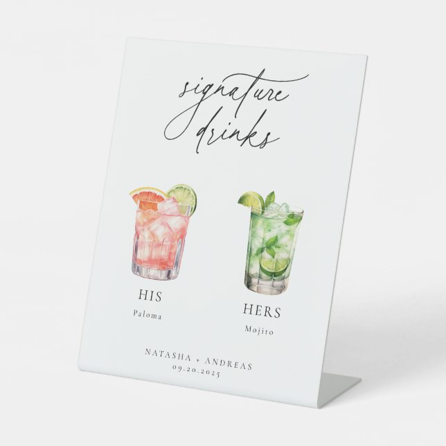 Signe De Table Contemporary Cocktails Signature Drinks (Recto)