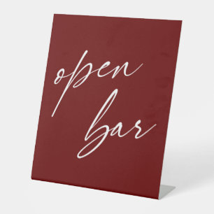 Signe De Table Contemporary Handwriting Open Bar Bourgogne