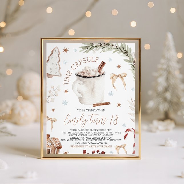 Signe De Table Cookies & Cocoa Time Capsule Sign (Créateur téléchargé)