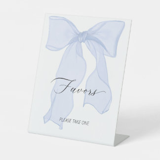 Signe De Table Coquette Bow Bleu Anniversaire Fête Faveurs