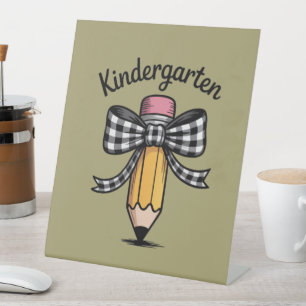 Signe De Table Coquette crayon noeud papillon professeur d'école 