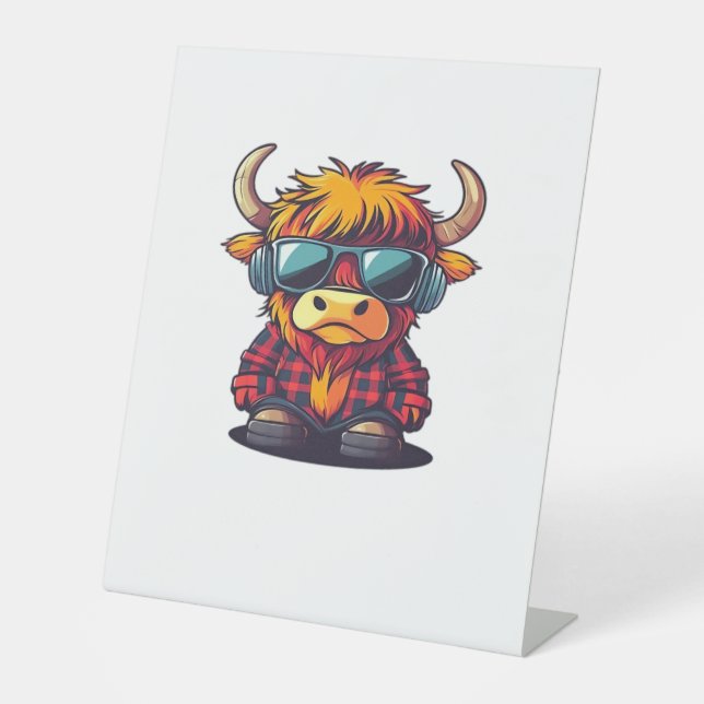 Signe De Table Coquette Highland Cow Bubblegum Tshirt Design, Hol (Recto)