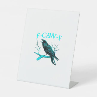 Signe De Table Corbeau F-Caw-F Oiseau Drôle Rétro