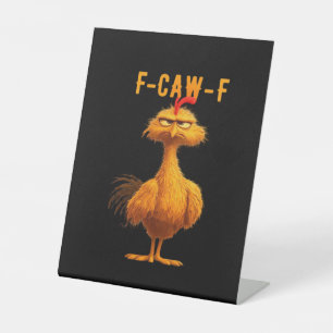 Signe De Table Corbeau gothique humour drôle F-Caw-F