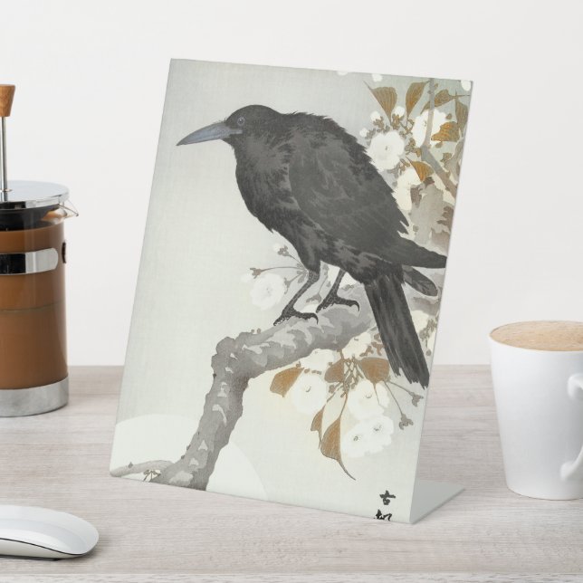 Signe De Table Corbeau Koson Oiseau Japonais Corneille (In SItu)