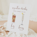Signe De Table CORIANDER Boho Watercolor Cocktail Signature Boire<br><div class="desc">Ce panneau de boisson signature est doté d'une police manuscrite pointue et d'un design minimaliste moderne avec une police de couleur boho rouille. L'aquarelle est faite à la main et 15 boissons populaires sont incluses dans cette liste. Cliquez sur le bouton "modifier en utilisant l'outil de conception" dans la section...</div>