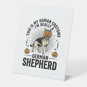 Signe De Table Costume de Halloween drôle pour chien berger allem