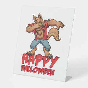 Signe De Table Costume Halloween Dabbing Werwolf Halloween