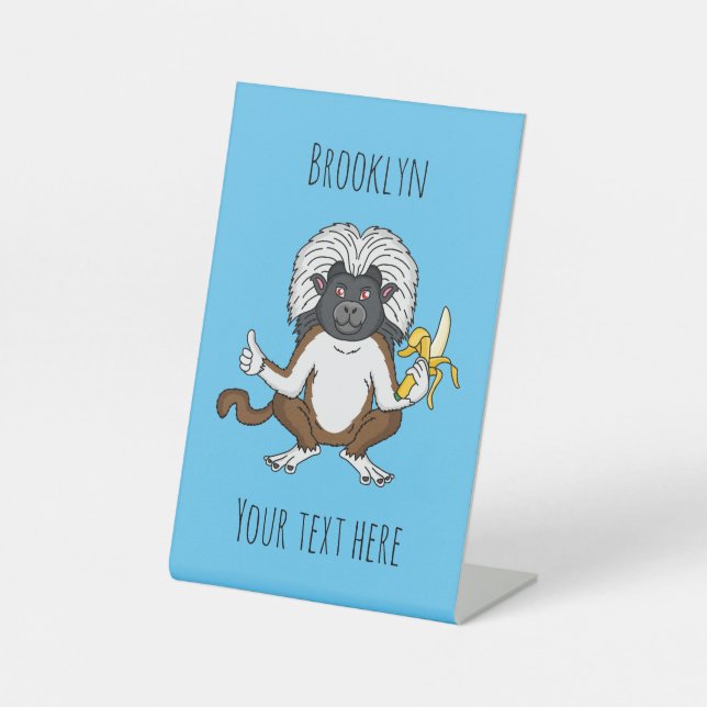 Signe De Table Cotton Top Tamarin montoon est une illustration (Recto)