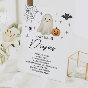 Signe De Table Couche pour bébé de soirée d'Halloween tardive