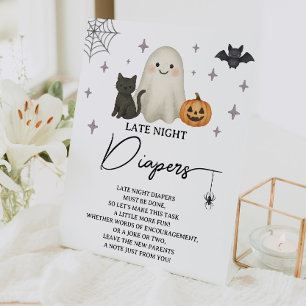 Signe De Table Couche pour bébé Halloween de nuit tardive