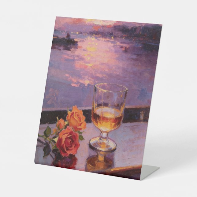 Signe De Table Coucher de soleil & Whisky (Recto)