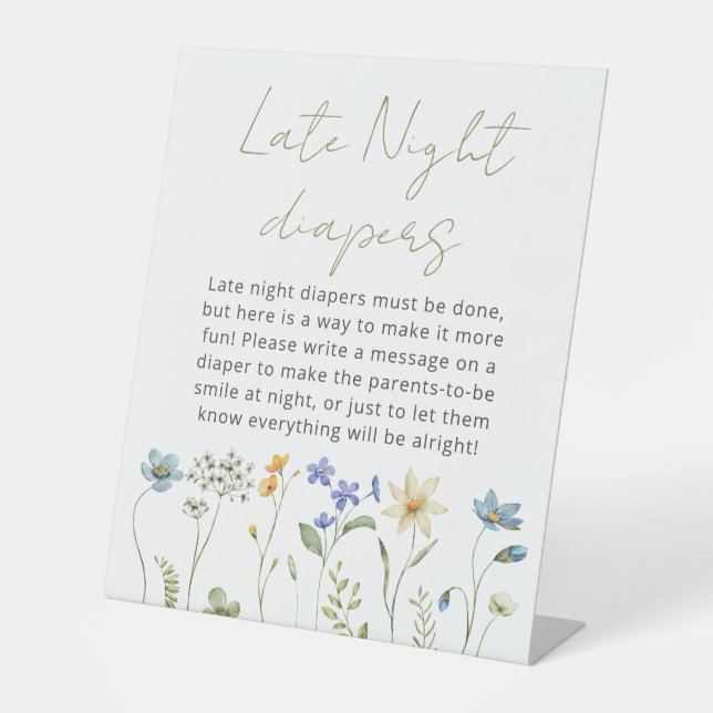 Signe De Table Couches de nuit Fleurs de Wildflower (Recto)