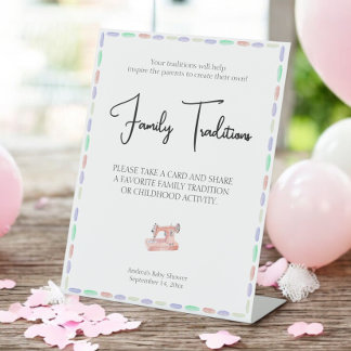 Signe De Table Coudre beaucoup d'amour Pink Aquarelle Traditions 