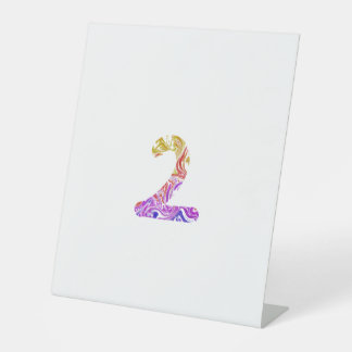 Signe De Table Couleur Artistique Vibrante Marbrée Numéro 2