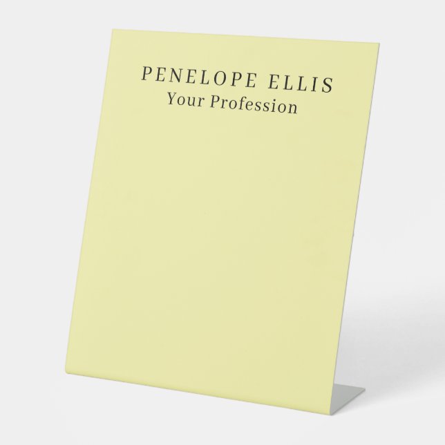 Signe De Table Couleur crème Unique Original Classic Professional (Recto)