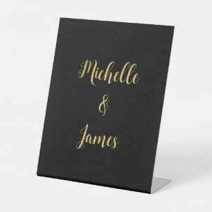 Signe De Table Couleurs Noir & Or Professionnel Moderne tendance