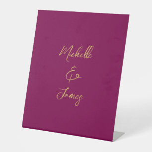 Signe De Table Couleurs Vin & Or Professionnel tendance Moderne