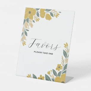 Signe De Table Coupe-beurre Accueil Mariage Jaune Faveurs