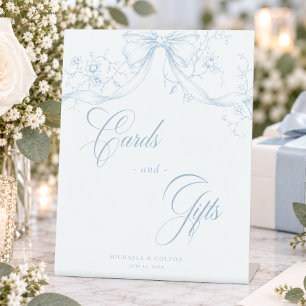 Signe De Table Couronne de fleurs bleues vintage classique Cadeau