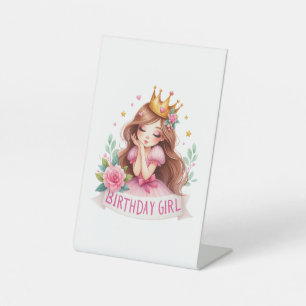 Signe De Table Couronne de princesse pour fille d'anniversaire