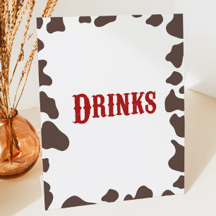 Signe De Table Cowboy Rodeo Table de Boissons Occidentales