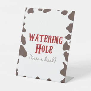 Signe De Table Cowboy Rodeo Western Watering Hole Boissons Party