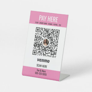 Signe De Table Craft Show Booth Display QR Code Payer Pancarte
