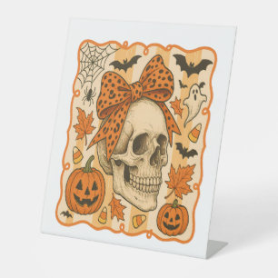 Signe De Table Crâne effrayant Halloween