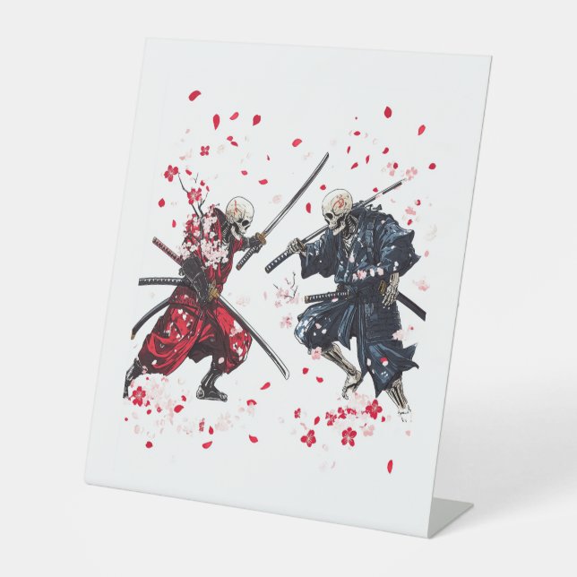 Signe De Table Crâne Samurai Duel (Recto)