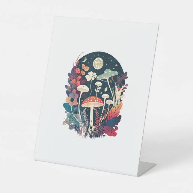 Signe De Table Création de champignons Aesthetic Goblincore et Co (Recto)