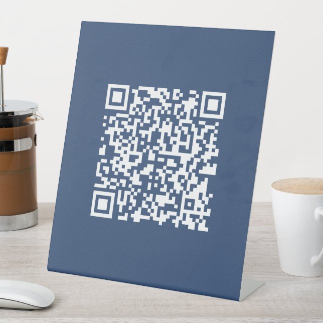 Signe De Table Créer un code QR analysable | Bleu de marine (In SItu)