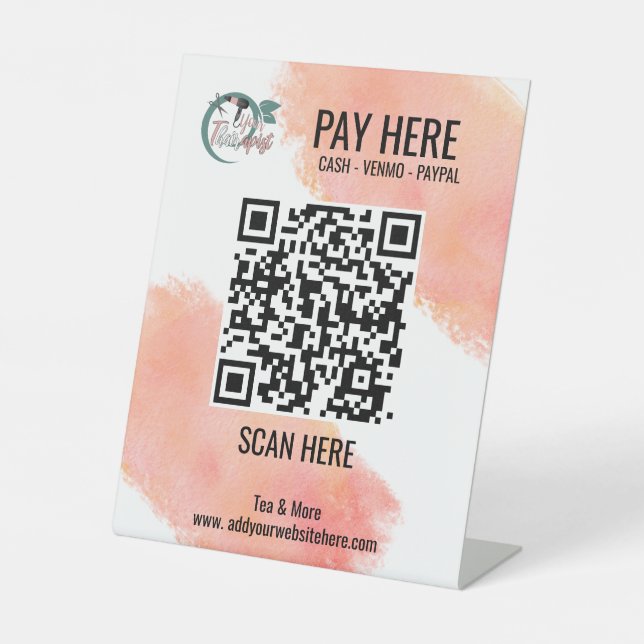 Signe De Table Créer un code QR gratuit Venmo pour les petites en (Recto)