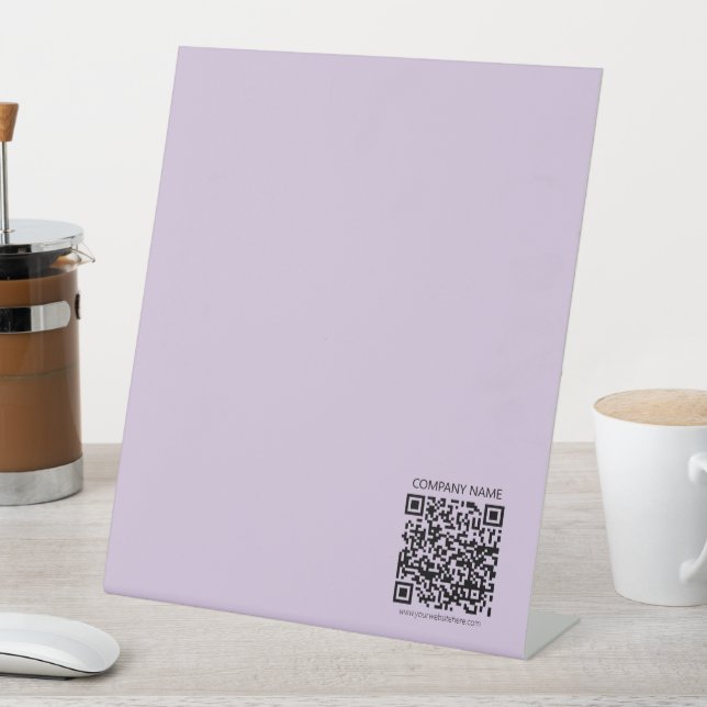 Signe De Table Créer un code QR | Violet lavande pâle (In SItu)